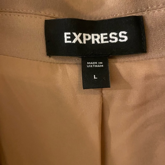 Express luxe open lapel women’s blazer beige size L - Picture 3 of 6